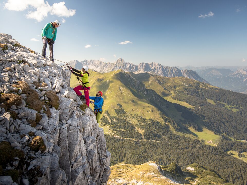 Klettersteig Gauablickhöhle | © Montafon Tourismus GmbH Schruns, Stefan Kothner