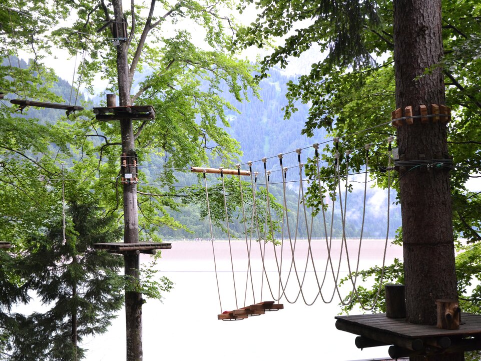Neue Kletterübungen Waldseilpark-Golm | © Golm Silvretta Lünersee Tourismus GmbH Bregenz Neue Kletterübungen Waldseilpark-Golm | © Golm Silvretta Lünersee Tourismus GmbH Bregenz