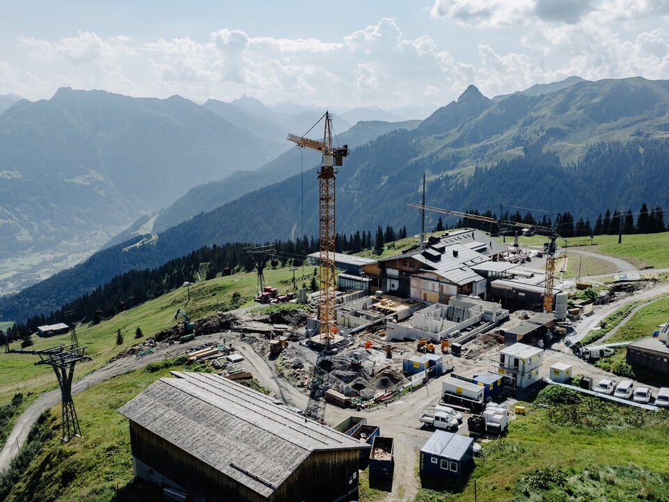 Baustelle Neubau Bergrestaurant Grüneck | © Golm Silvretta Lünersee Tourismus GmbH Bregenz, Philipp Schilcher