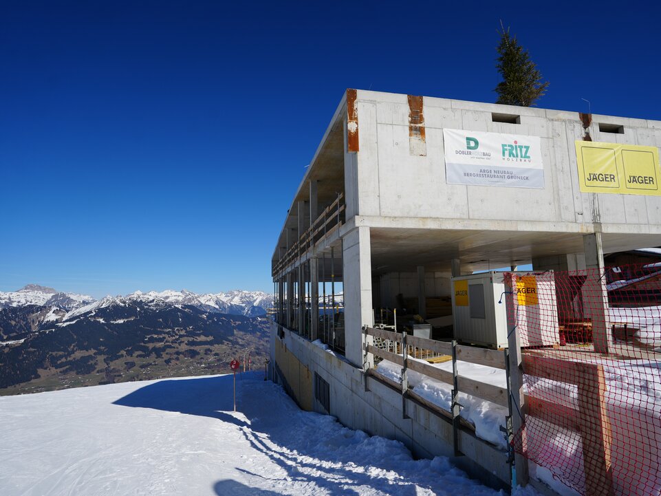 Baustelle Neubau Bergrestaurant Grüneck | © Golm Silvretta Lünersee Tourismus GmbH Bregenz, Veronika Grüner