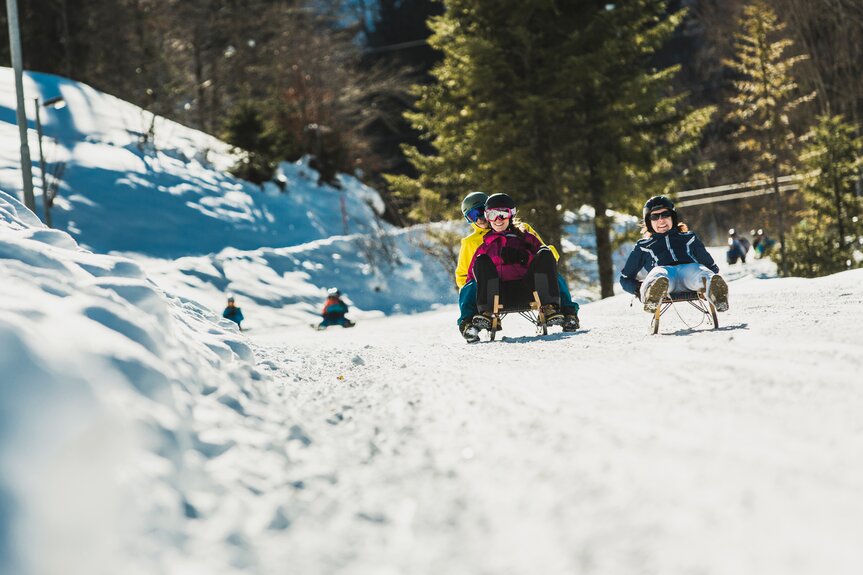 Naturrodelbahn Golm | © Golm Silvretta Luenersee Tourismus GmbH Bregenz, Christoph Schoech Naturrodelbahn Golm | © Golm Silvretta Luenersee Tourismus GmbH Bregenz, Christoph Schoech