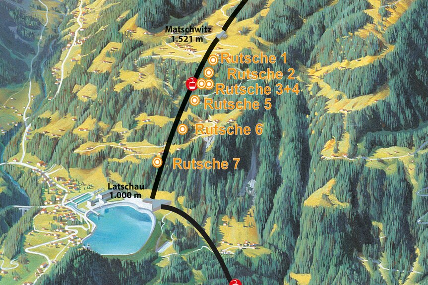 Plan Waldrutschenpark-Golm | © Golm Silvretta Luenersee Tourismus GmbH Bregenz Plan Waldrutschenpark-Golm | © Golm Silvretta Luenersee Tourismus GmbH Bregenz