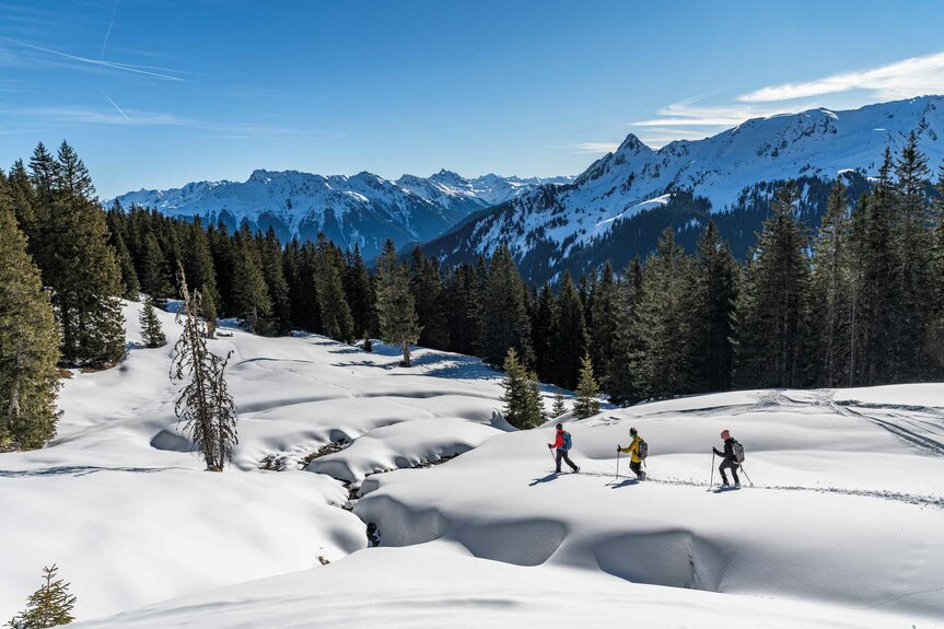 Winterwandern am Golm im Montafon | © Golm Silvretta Lünersee Tourismus GmbH Bregenz, Helmut Dueringer Winterwandern am Golm im Montafon | © Golm Silvretta Lünersee Tourismus GmbH Bregenz, Helmut Dueringer