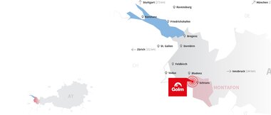 Abbildung einer Karte auf der der Erlebnisberg Golm abgebildet ist | © Golm Silvretta Lünersee Tourismus GmbH Bregenz