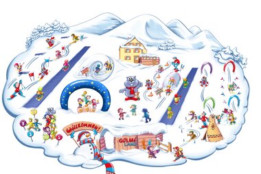 Skizze vom Golmi Kinderland der Schneesportschule Golm | © Golm Silvretta Lünersee Tourismus GmbH Bregenz